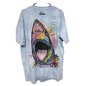 The Mountain Shark Tshirt Short Sleeve Graphic Tee Colorful Size XL